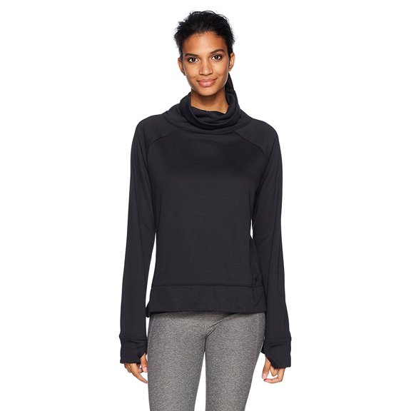 Saucony Women's Funnel Neck Sweatshirt, Black, 1X