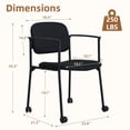 thumbnail image 6 of SNUGWAY Office Guest Chairs with Arms - Stacking Reception Chair for Comfort & Style，Fabric，Black, 6 of 6
