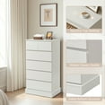 thumbnail image 6 of 40" Tall Drawer Dresser, Modern Storage Chest, Wood Nightstand with 6 Drawers, Vertical Closet Storage Organizer for Bedroom, Living Room, Hallway, 6 of 9
