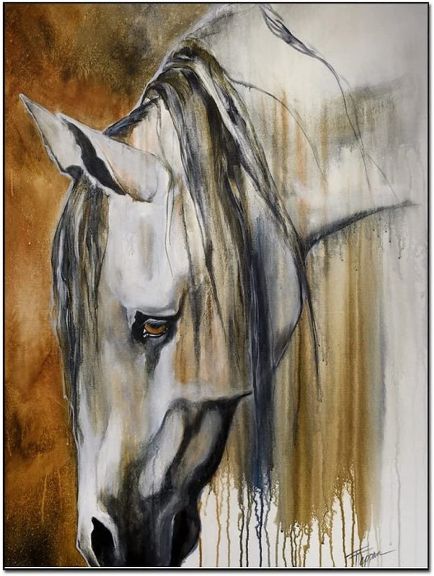 Posters & Prints Horse Poster Cowboy Sitting Wall Art White Horse