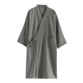 thumbnail image 2 of HBGVBA Mens Bathrobes, Men's Lightweight Spa Robe Bathrobe Soft Sleepwear Loungewear with Pockets, 2 of 7