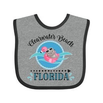Inktastic Clearwater Beach Florida Trip Girls Baby Bib