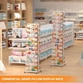 thumbnail image 5 of Qunbio Rolling Pillow Storage Rack, Freestanding Adjustable Pillow Display Rack with Wheels for Home, Living Room, Bedroom, 76.9"x16.6"x16.6", 5 of 9