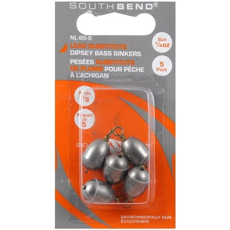 South Bend Non-Lead Dipsey Bass Cast Sinker - 1/4 oz.