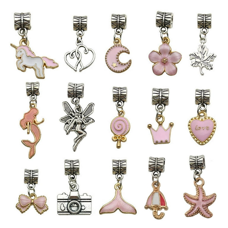 HONSITML DIY Crystal Bracelet Set, Charm Bracelet Making Kit, Teen Girl Gifts Jewelry Making Kit, Unicorn/Mermaid Girl Toys Art Supplies Crafts for Birthday