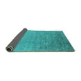 thumbnail image 2 of Ahgly Company Indoor Square Oriental Turquoise Blue Industrial Area Rugs, 3' Square, 2 of 4