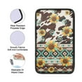 thumbnail image 5 of Renewold American Tribal Sunflower Brown Cow Print Auto Center Console Pad Universal Automotive Comfortable Console Armrest Cushion Durable Softness, 5 of 6