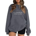 thumbnail image 1 of WEAIXIMIUNG Sweatshirts pour Femmes Coupe Ample Fermeture Éclair Sweaters Graphiques Mignons Pulls Amusants Mode pour Adolescentes, 1 of 3