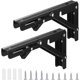 thumbnail image 1 of Soportes para estantes plegables, soportes para estantes plegables de alta resistencia, soporte de bisagra para estante plegable montado en la pared, 2 uds., 1 of 5