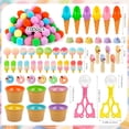 thumbnail image 2 of Miguan 154 pcs Ice Cream Sensory Bin Items Summer Counting Sorting Sensory Bin Filler Fine Motor Special Needs Sorting Ice Cream Counts for Summer Counting Decor Home Decoration, 2 of 5