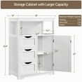 thumbnail image 3 of Yaheetech 35.5" Height Bathroom Floor Cabinet with 1 Door and 3 Drawers, White, 3 of 6
