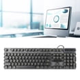 thumbnail image 1 of Mechanical Keyboard, 104 Keys USB Wired Keyboard with Colorful Backlit, Waterproof Plug and Play Computer Keyboard with Round Keycaps for Family Office Editing, 1 of 7