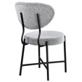 thumbnail image 2 of Meridian Furniture Allure Grey Boucle Fabric Dining Chair, 2 of 6