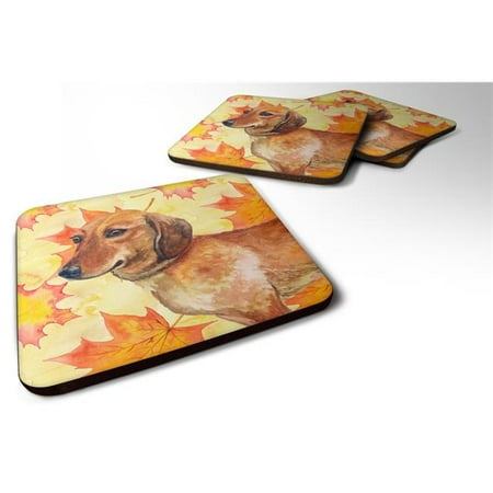 

Dachshund Fall Foam Coaster 3.5 x 3.5 in. - Set of 4