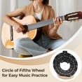 thumbnail image 2 of Rueda de melodía de metal con tabla de acordes de guitarra, rueda de quintas con teoría musical y soporte de madera para practicar instrumentos musicales, 2 of 5