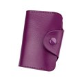 thumbnail image 1 of Tarjeteros unisex de cuero vintage para hombre Estuche para tarjetas de crédito Mini carteras masculinas Monederos con botón minimalista, 1 of 3