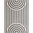 thumbnail image 2 of Unique Loom Whimsy Kids Collection Area Rug - Lines (9' x 12' Rectangle Silver Gray/Ivory), 2 of 9
