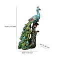 thumbnail image 4 of Dualoai Folding Wall Hook Organizer for Bathroom Closet Farmhouse Towels Robes with Elegant Peacock Statue Sculpture Collection for Bedroom Office Living Room Home Decoration, 4 of 8