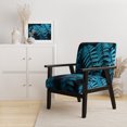 thumbnail image 2 of Designart "Whimsy Among Turquoise Ferns I" Chaise d'Appoint Rembourrée - Fauteuil Moderne pour Salon, 2 of 7