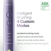 AquaSonic Vibe Electric Toothbrush Set - ADA Accepted, Rechargeable, 4 Modes, Travel Case, 8 Brush Heads - Satin Violet