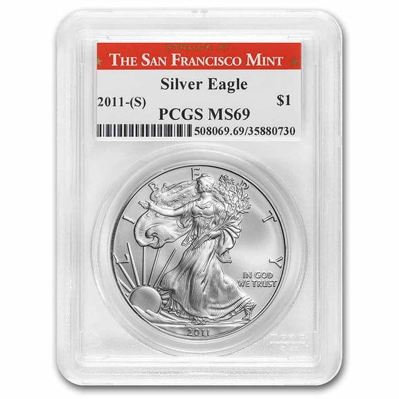 2011 (S) Silver Eagle MS-69 PCGS (San Francisco Label)