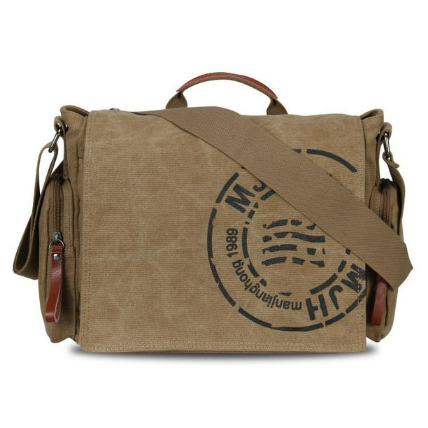 Bolsos de mensajero de lona para hombres, bolso de mano de hombro de moda, bolso cruzado Vintage de negocios, bolso de viaje estampado, alta calidad