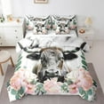 thumbnail image 1 of YST Longhorn Bull Comforter Set, 7-Piece Western Farm Animals Bedding Ensemble, Queen, 1 of 5