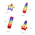 thumbnail image 4 of 6 Rainbow Pride Snap Clips, Pride Rainbow Hair Accessories, No Slip Metal Hair Clips, Hair Barrettes for PRIDE Month Parades, Party Costumes, Carnival and Celebrations, 4 of 5