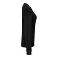 thumbnail image 5 of JAJAHO Long Sleeve Shirts For Women Lace Trim Rhinestone Scoop Neck Solid Color Top Slim Fit 2026 Spring Outfits Trendy Tops, 5 of 6