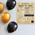 thumbnail image 2 of 92nd Birthday Party Decor Poster 92 Years Ago Back In 1932, 2 of 5