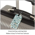 thumbnail image 3 of Square 2Pack PU Leather Terrazzo Flooring Cruise Luggage Tag with Privacy Cover and Name ID Tag for Travel Handbags Backpacks Luggage Tags, 3 of 6
