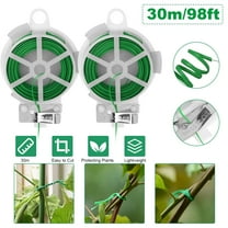 Celectigo Plant Twist Ties, 2-Rolls 98Ft Garden wire with Trimmer for Indoor Plants, Office, Home, Cable Organization