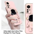 thumbnail image 3 of Compatible with Xiaomi 12 Lite Case Silicone TPU Plating, Xiaomi 12 Lite Cases Cute Astronaut Pattern Phone Case with Stand (Pink), 3 of 14