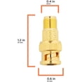 thumbnail image 4 of THE CIMPLE CO - RF Coaxial Adapter, Converter - F-Type Female to BNC Male Connector - 4 Pk Gold, 4 of 9
