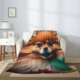 thumbnail image 2 of Sikiie Colorful Leaf Chihuahua Cozy Flannel Fleece Throw Blanket: Lightweight & Thick for All Seasons - Perfect for Women, Men, & Kids"60"x50", 2 of 6