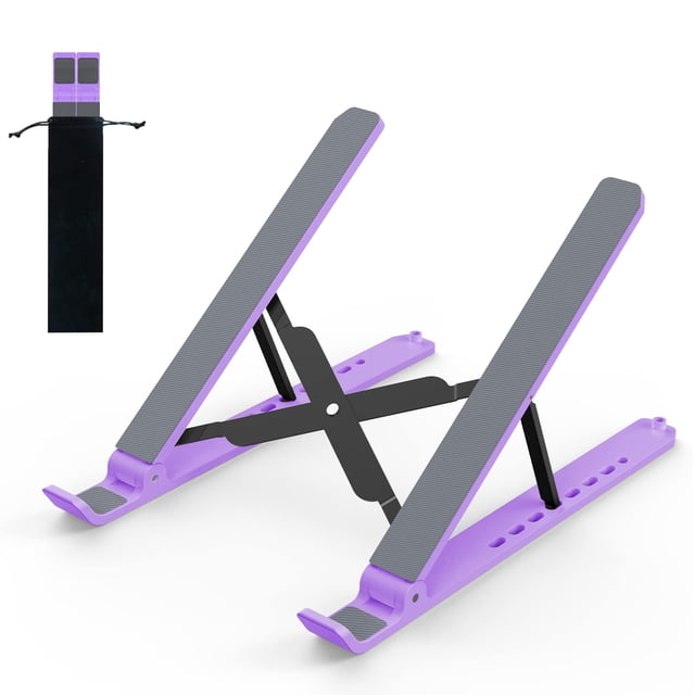 Soporte para portátil Tonmom, elevador ajustable para computadora portátil, ABS+silicona