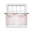 thumbnail image 7 of Cherry Blossom Sheer Curtains 54 Inch Length 2 Panels Set, Spring Farmhouse Botanical Flowers Voile Window Treatment Rod Pocket Short Kitchen Curtains Drapes for Bedroom 52"x54"x2, 7 of 7