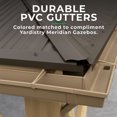 thumbnail image 2 of Yardistry 12' x 14' Meridian Gazebo Rain Gutter Kit – Durable PVC Construction with Dual Downspouts, 2 of 4