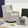thumbnail image 3 of Carter's by DaVinci Adrian Swivel Glider with Storage Ottoman, Performance Gray, 3 of 11