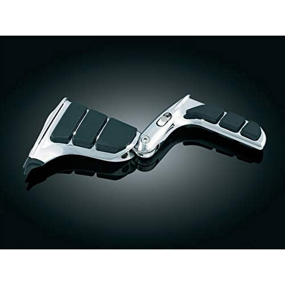 Kuryakyn 4467 Motorcycle Footpegs: SwingWing Cruise Pegs without Adapters for 2015-19 Harley-Davidson Motorcycles, Chrome, 1 Pair