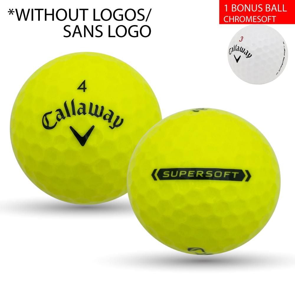 Mulligan - 60 Callaway Supersoft 5A Pristine 1 Bonus Chromesoft 5A Recycled Used Golf Balls, Yellow