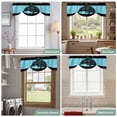 thumbnail image 6 of Tie Up Valances for Windows, Dolphin Black Adjustable Valance Curtains Window Treatment for Living Room/Bedroom, Nautical Mandalas Blue Boho Abstract Rod Pocket Kitchen Curtains & Drapes 42x18 Inch, 6 of 9