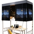 thumbnail image 3 of AUQ 2026 New Students Bunk Bed Curtain Dormitory Bottom Bunk Blackout Bed Curtains Stylish Mosquito Protection Nets Canopy Bed Tent Dustproof Curtains, 3 of 4