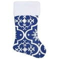 thumbnail image 2 of vidaXL Luxury Christmas Tree Skirt with Sock Blue 150 cm Fabric, 2 of 5