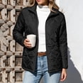 thumbnail image 6 of hoksml Women’s Stand‑Collar Diamond Quilted Jacket, Zip‑Up Lightweight Outer Coat, 6 of 7