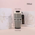 thumbnail image 4 of 17 oz Insulated Stainless Steel Coffee Cup, Leak-Proof Travel Mug with Lid and Carrying Strap, Patterned Reusable Tumbler, 4 of 9