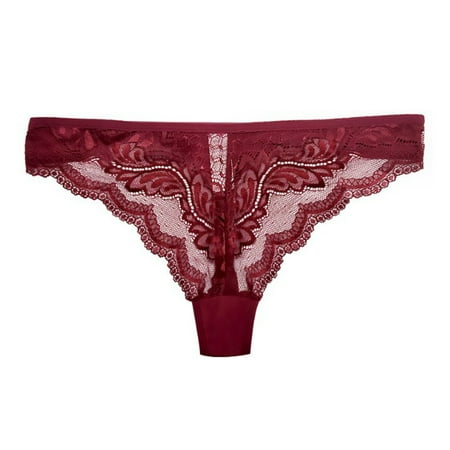 LARUYEKO Women s Sexy and Casual Solid Color Sexy Lace Thong Bowknot Panties T Back for All Seasons Women s Cotton Underwear High Waisted Ladies Full Coverage Panties High-Cut Stretch Cool Underwear