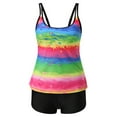 thumbnail image 4 of UPPADA Women's Tankini Swimsuits With Boy Shorts Bathing Suits Two Piece Modest Swimwear Double Strap Tie Dye Bikini Sets, 4 of 5