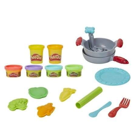 Play-Doh Kitchen Creations Silly Noodles Playset with 6 Non-Toxic Play-Doh Colors