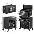 thumbnail image 3 of Odaof 8-Drawer Rolling Tool Chest Toolbox with 4 Wheels High Capacity Tool Storage Cabinet with Locks for Workshop Garage warehouse (Black), 3 of 7